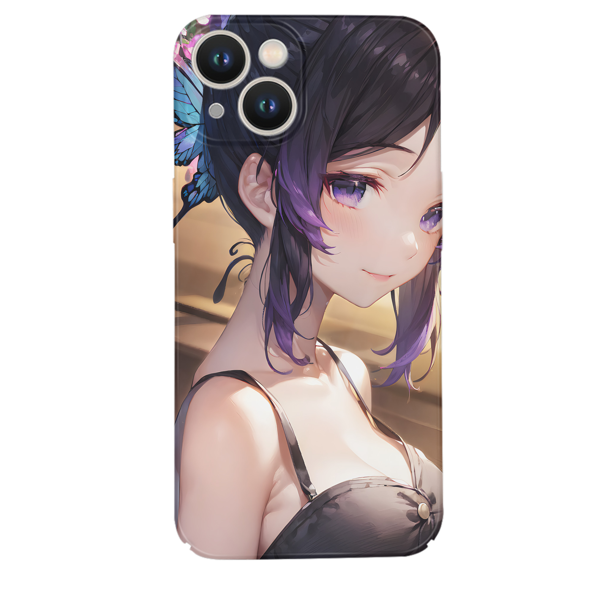 （画像用） 鬼滅の刃（きめつのやいば）蟲柱-胡蝶 しのぶ／こちょう しのぶ Kochou Shinobu 【iPhone 14シリーズ対応】ハードケース